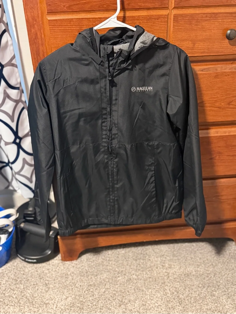 Magellan Outdoors Youth Black Hooded Packable Raincoat